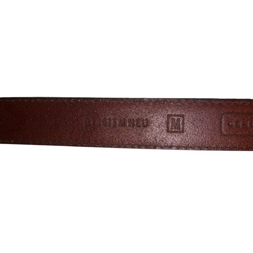 Fossil Belt Stitchwork Patch Work Brown Leather Sz M Boho Festival Western